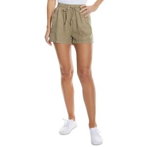 OAT Women's Pull-On Drawstring Mid-Rise Utility Shorts in Dark Green S, $49 NWT